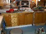 The recycled kitchen cabinets
